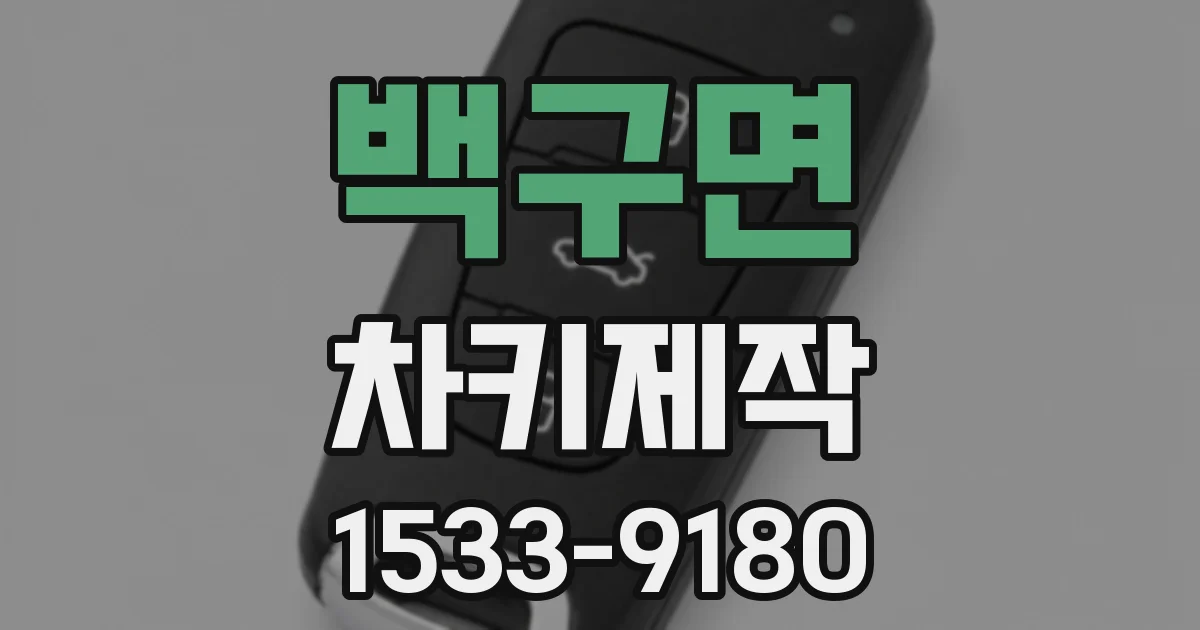 백구면 차키제작