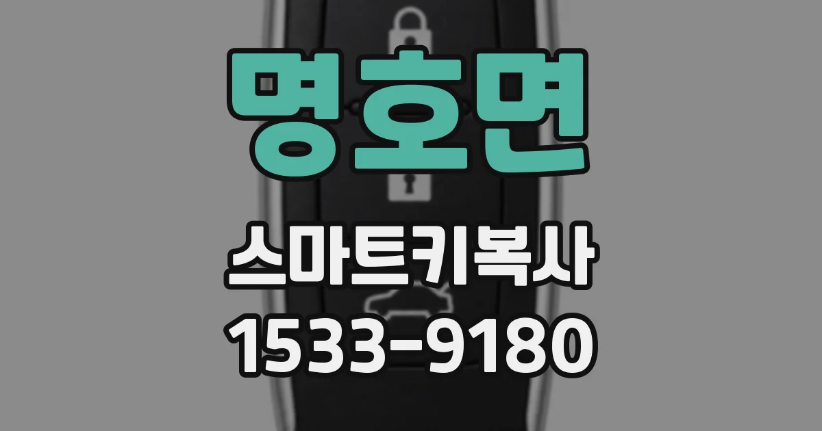 명호면 스마트키복사