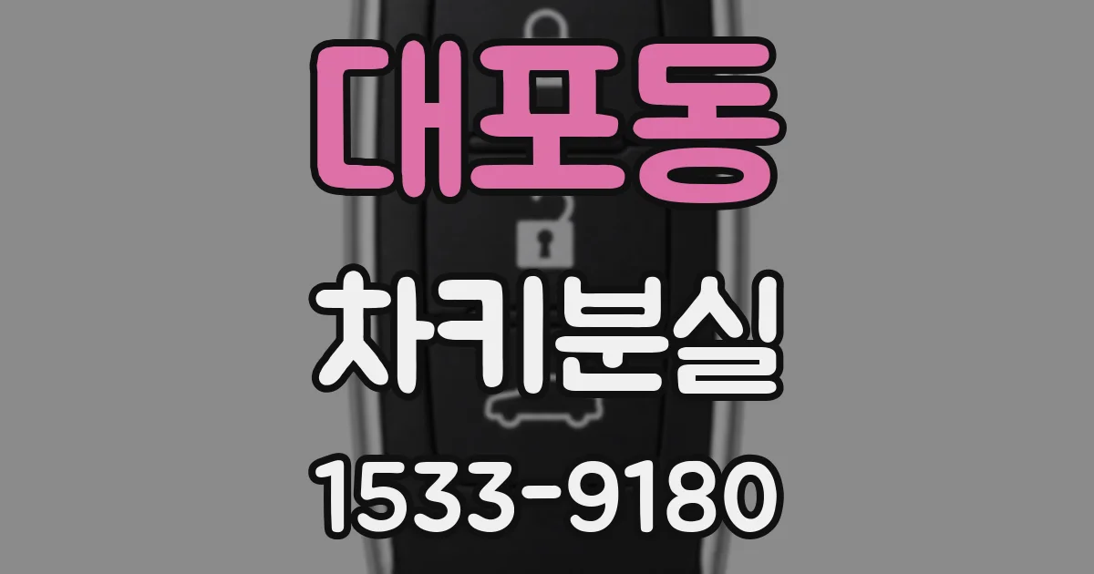 대포동 차키분실