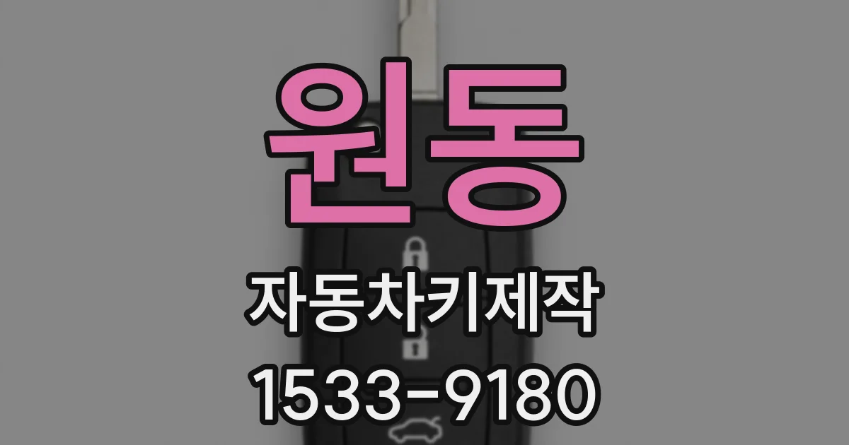 원동 자동차키제작