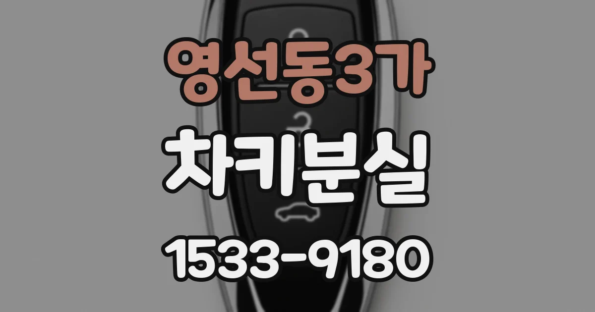 영선동3가 차키분실