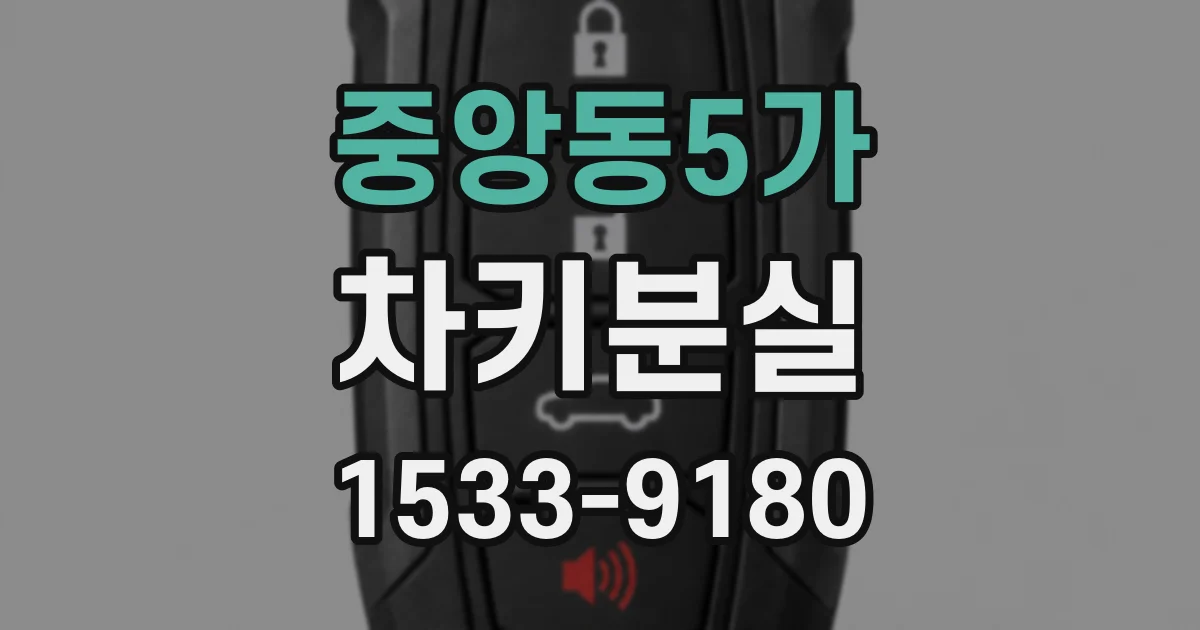 중앙동5가 차키분실