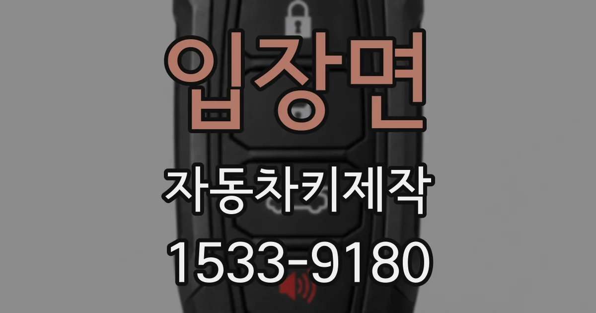 입장면 자동차키제작