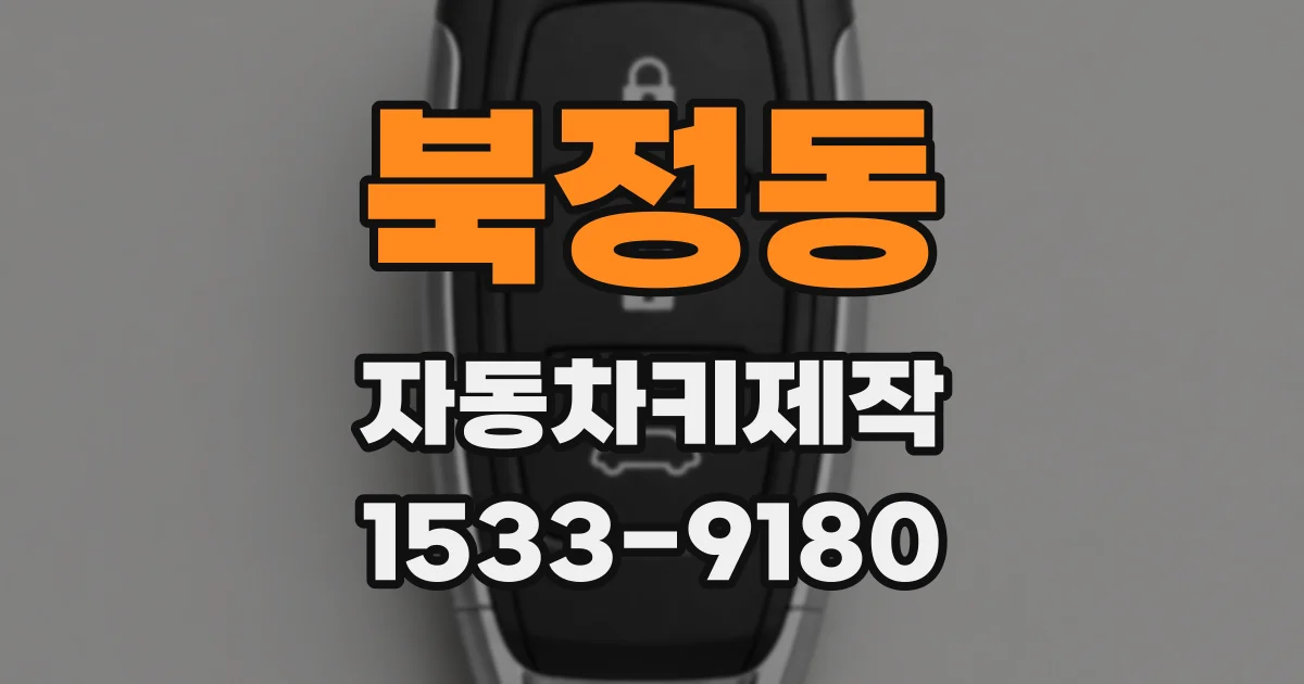 북정동 자동차키제작