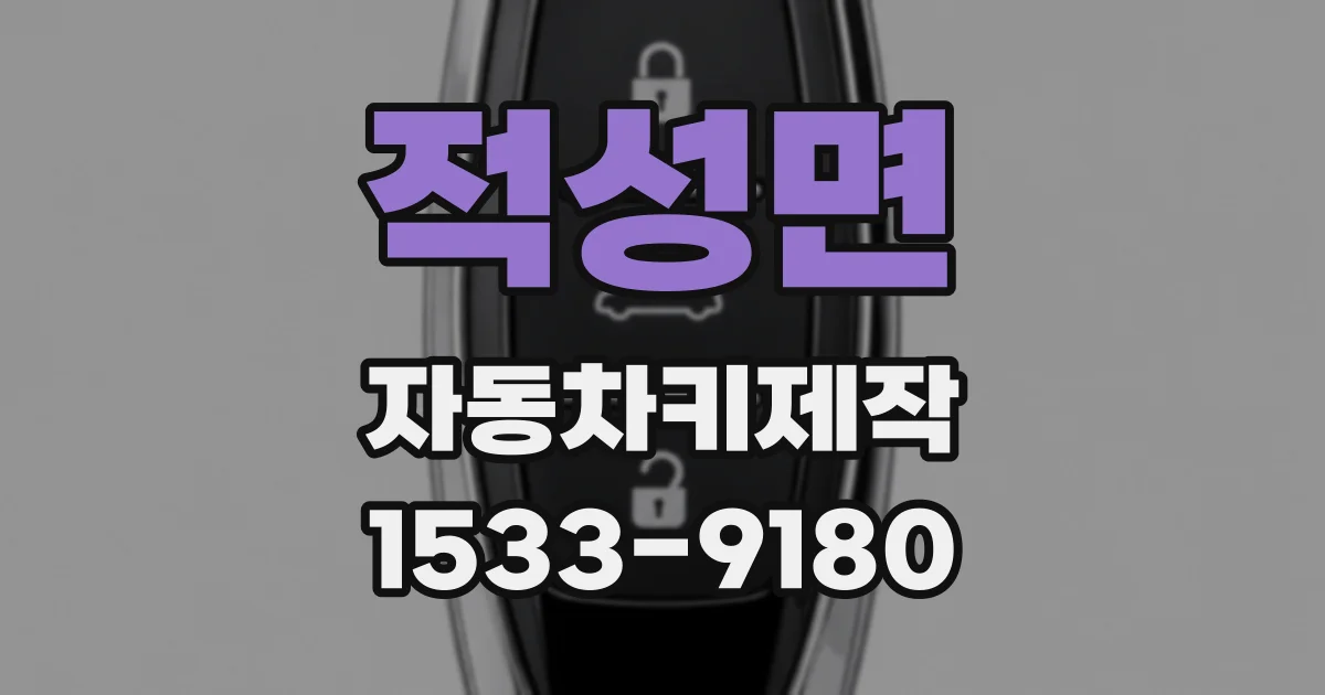 적성면 자동차키제작