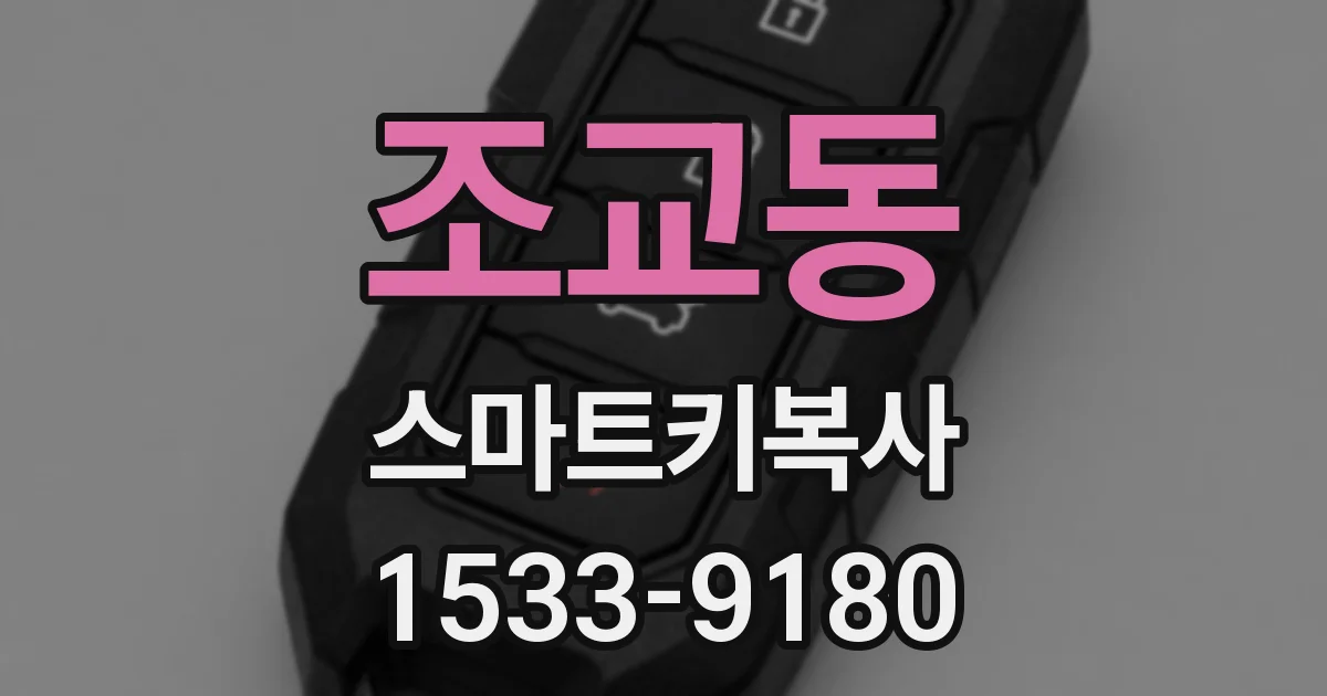 조교동 스마트키복사