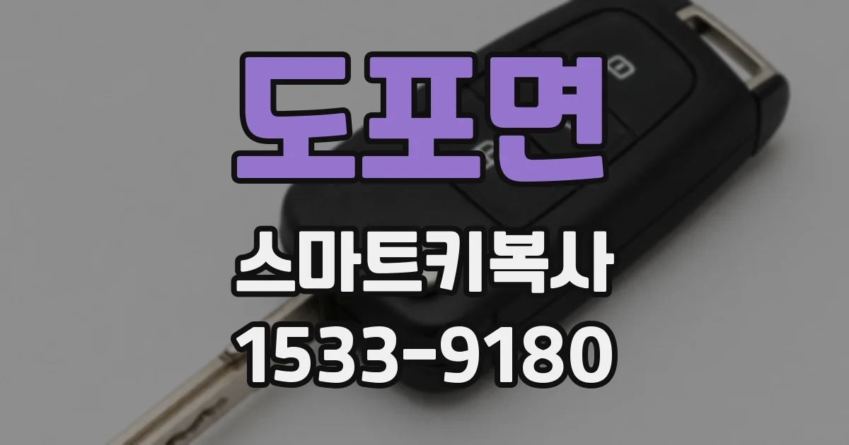 도포면 스마트키복사