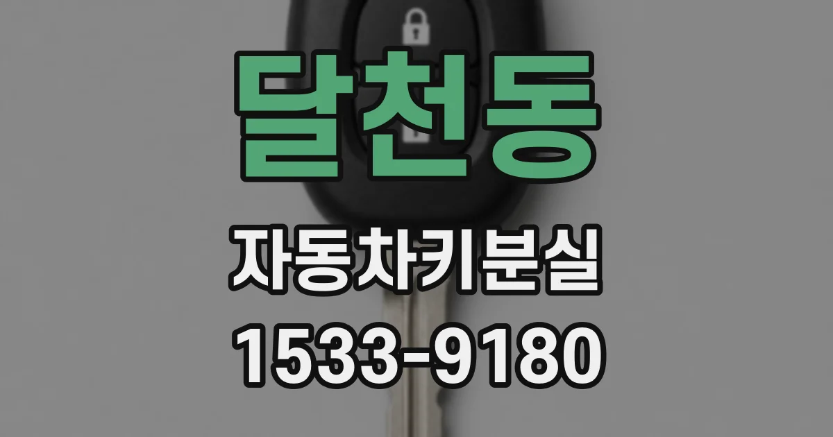 달천동 자동차키분실
