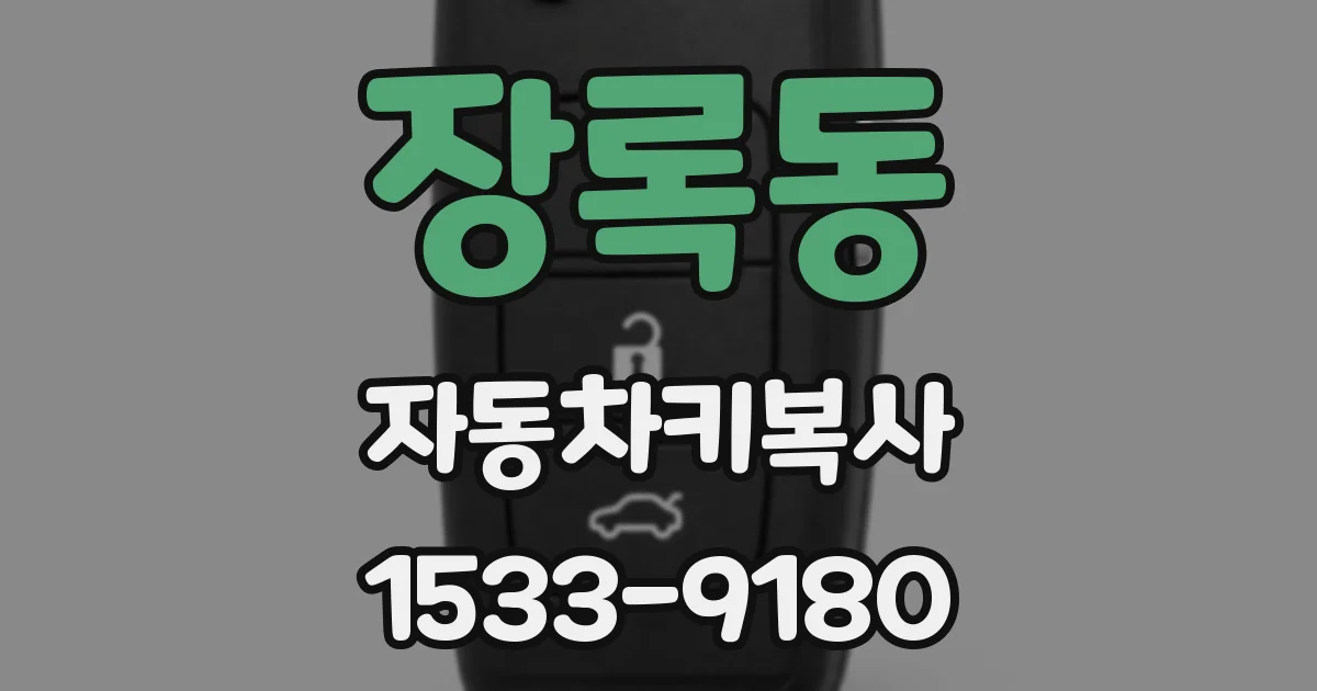 장록동 자동차키복사
