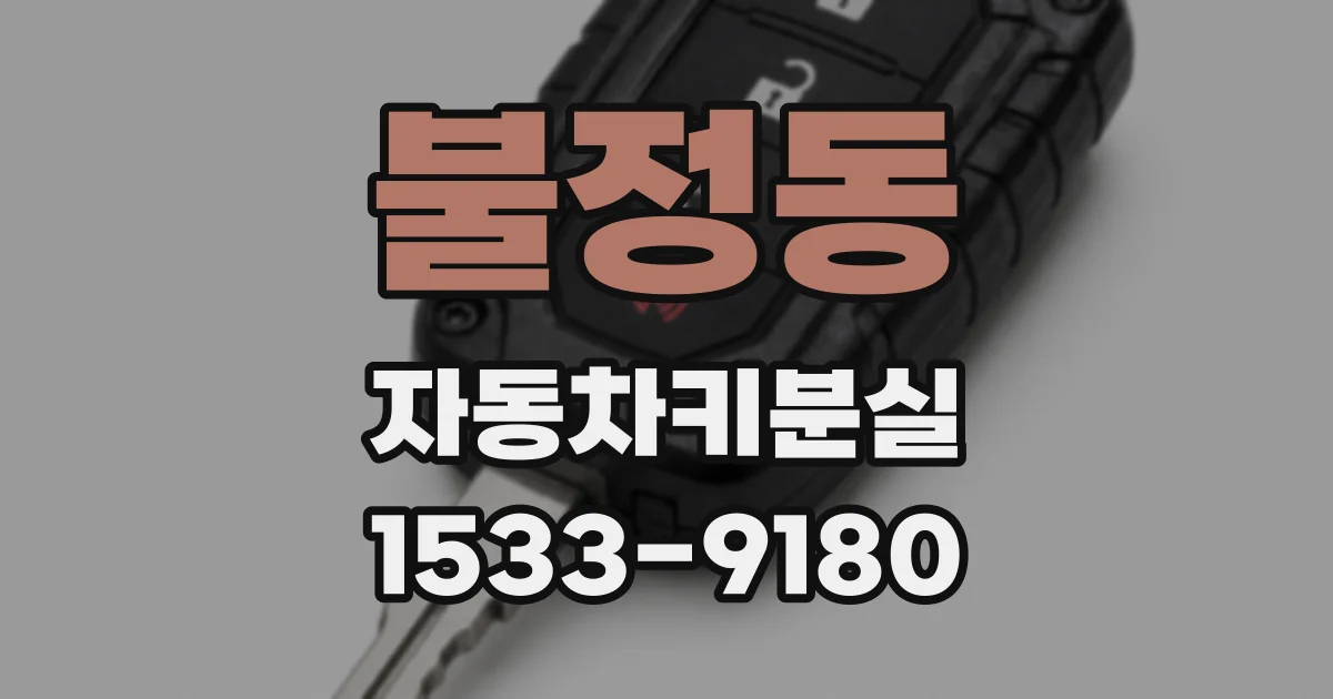 불정동 자동차키분실