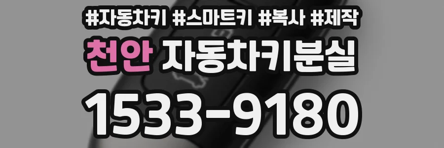 천안 자동차키분실