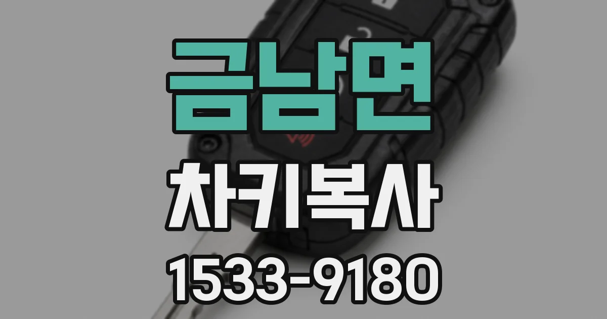 금남면 차키복사