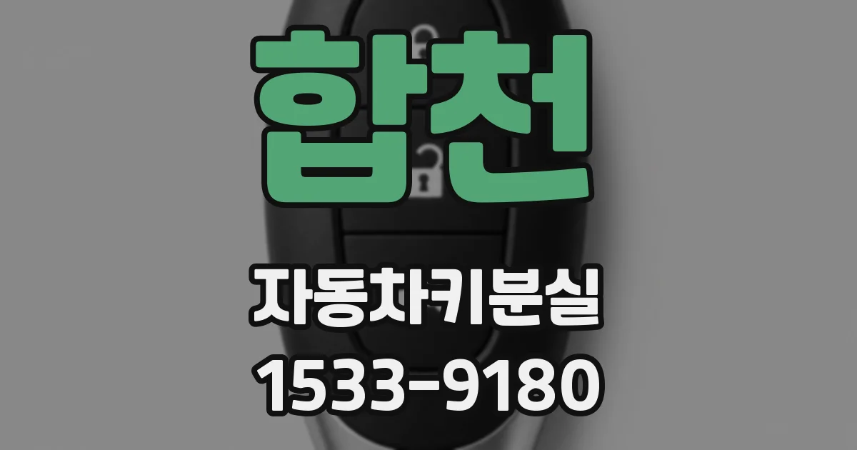 합천 자동차키분실