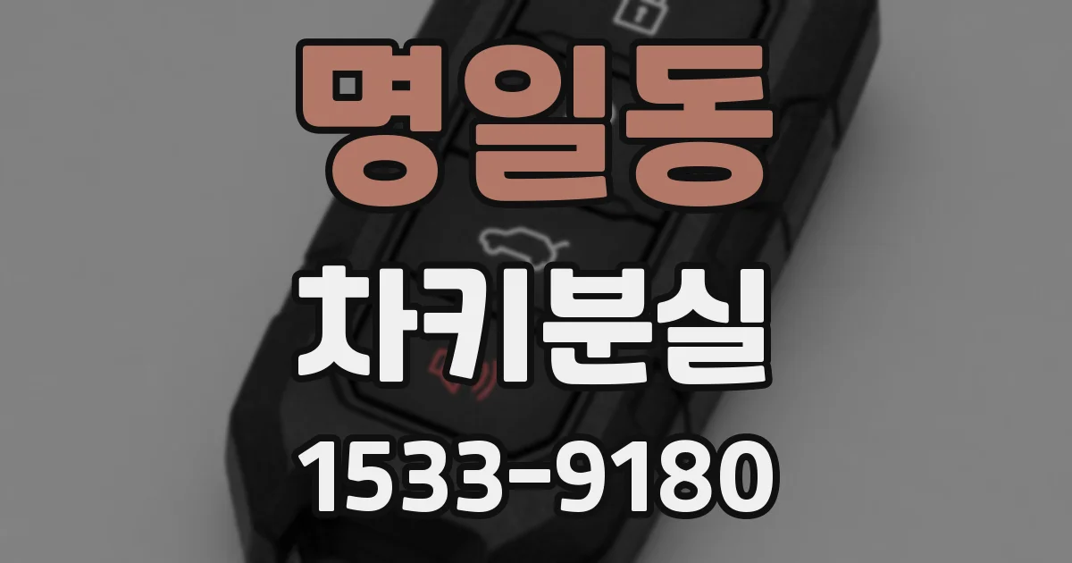 명일동 차키분실