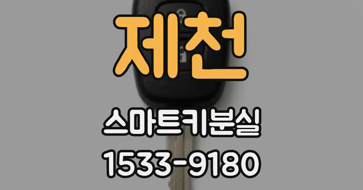 제천 스마트키분실