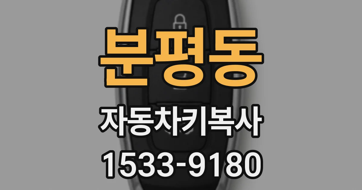 분평동 자동차키복사