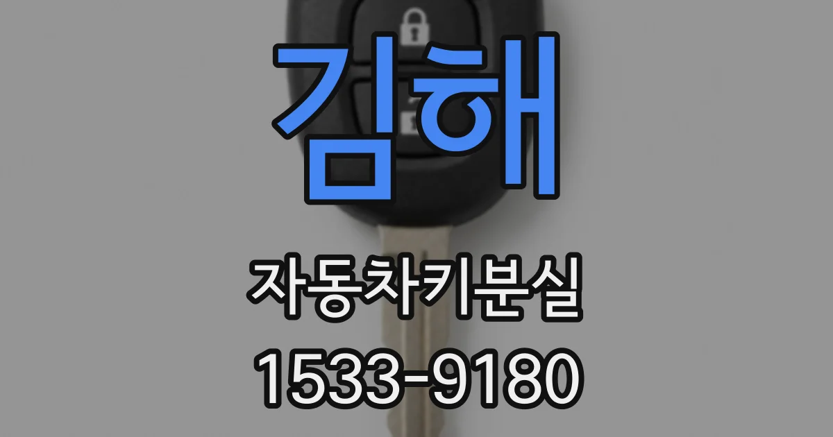 김해 자동차키분실