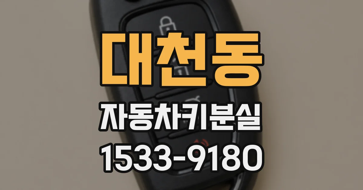 대천동 자동차키분실