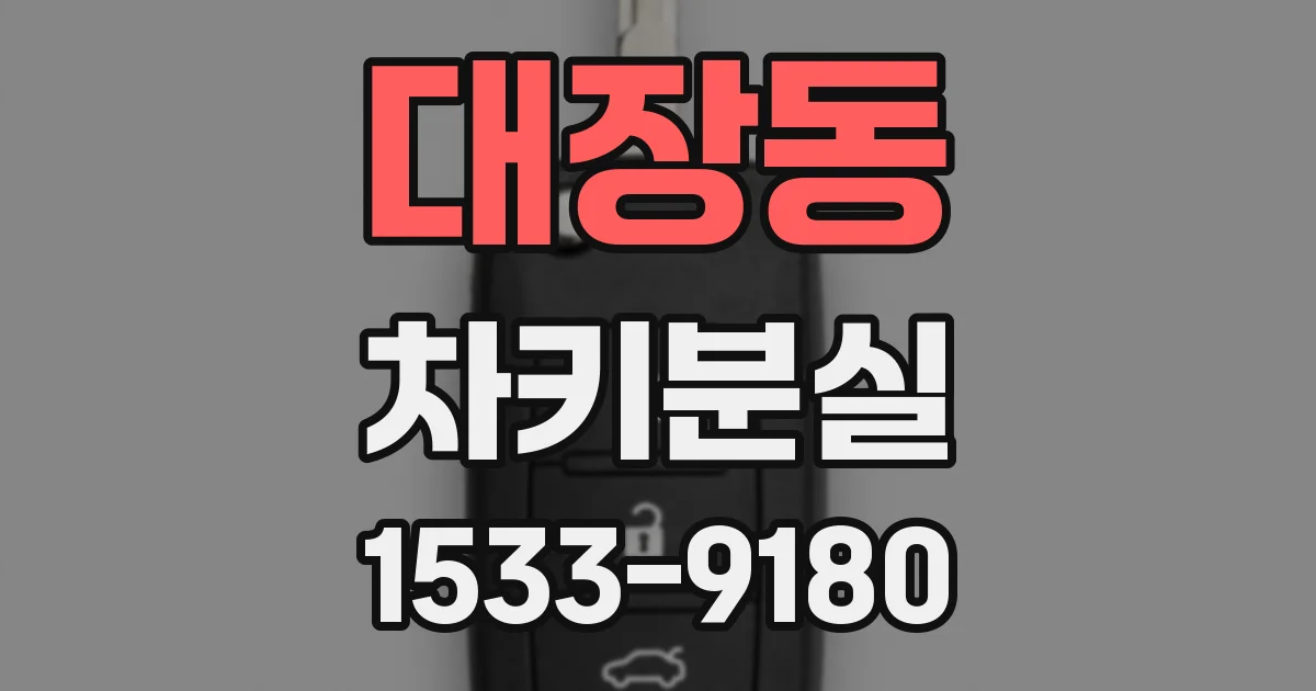 대장동 차키분실