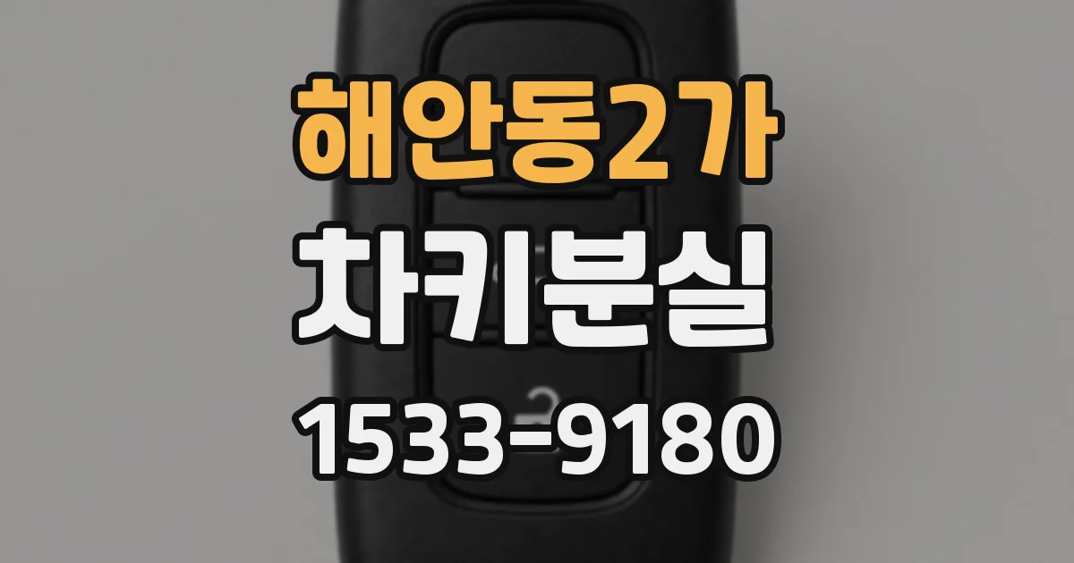 해안동2가 차키분실