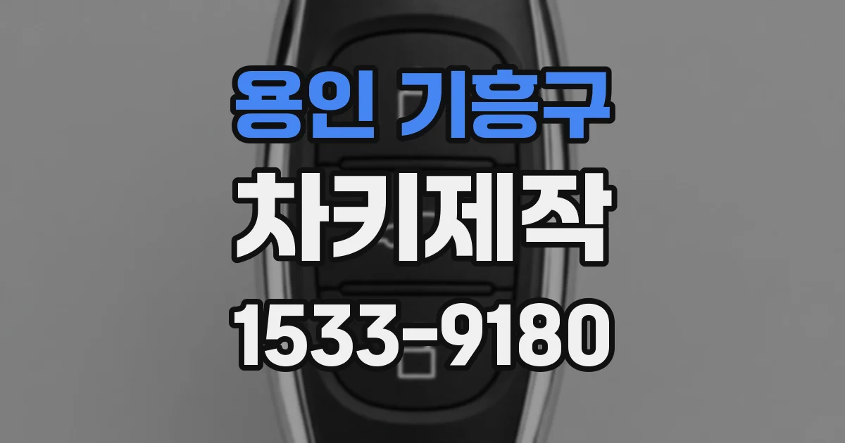 용인 기흥구 차키제작