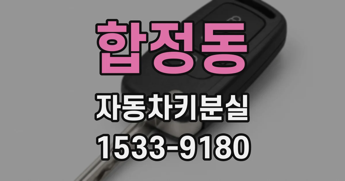 합정동 자동차키분실