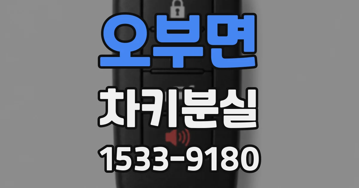오부면 차키분실