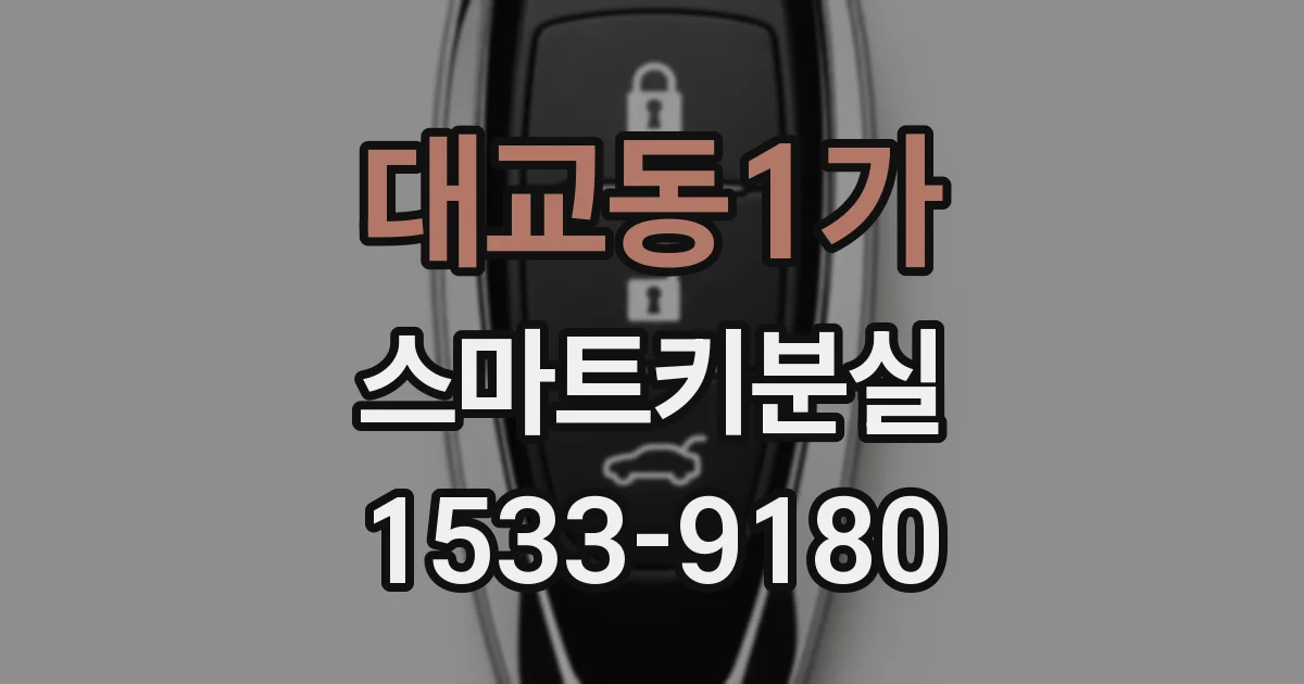 대교동1가 스마트키분실