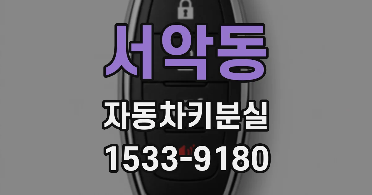 서악동 자동차키분실
