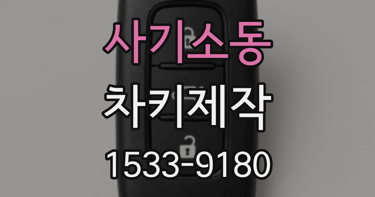 사기소동 차키제작