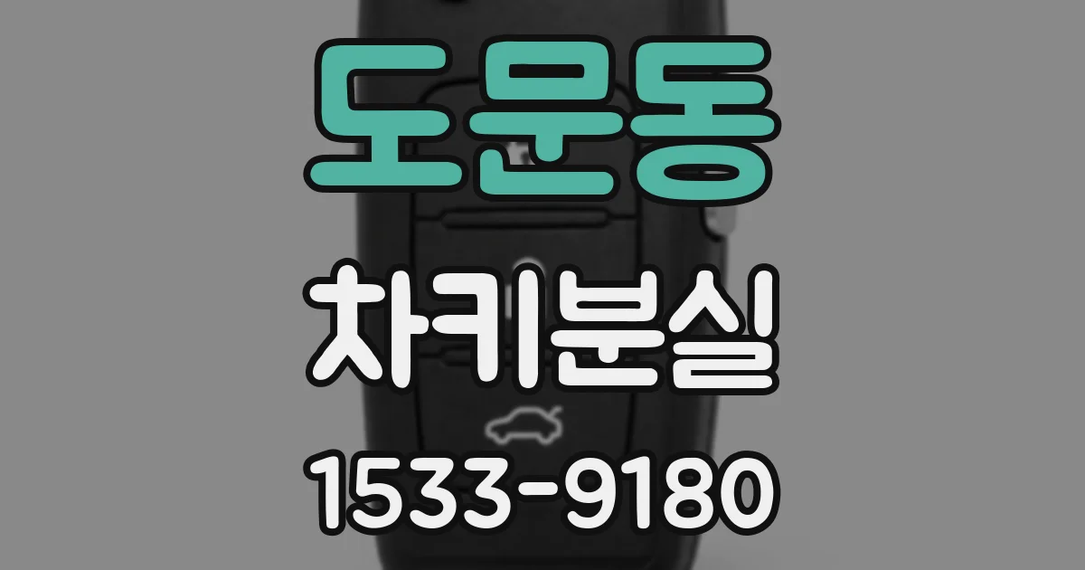 도문동 차키분실