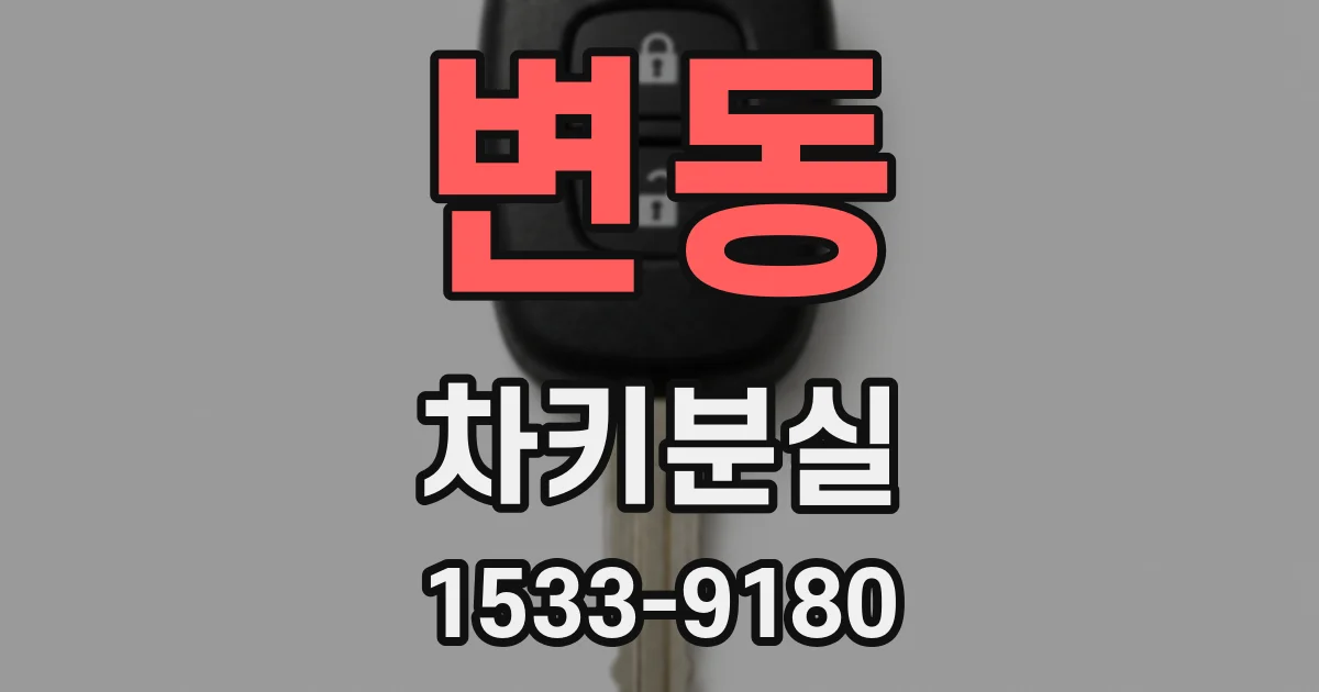 변동 차키분실