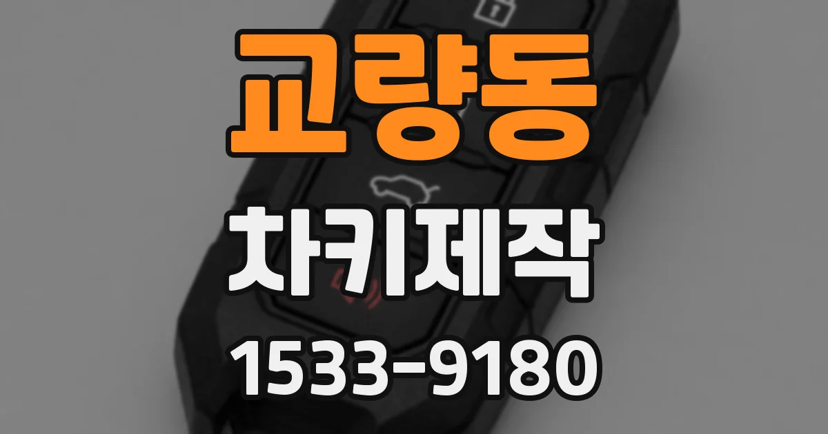 교량동 차키제작