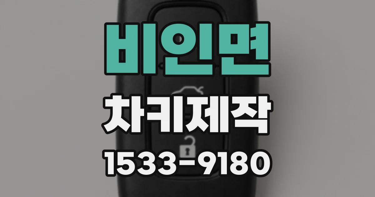 비인면 차키제작