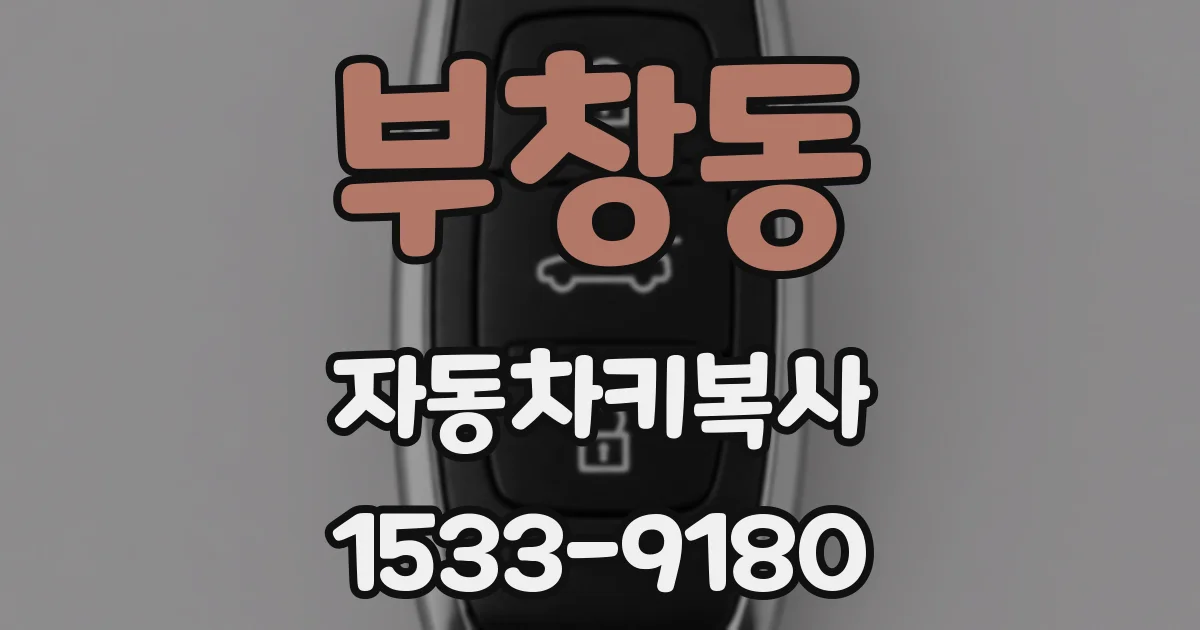 부창동 자동차키복사