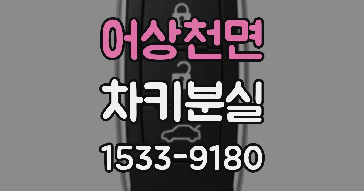 어상천면 차키분실