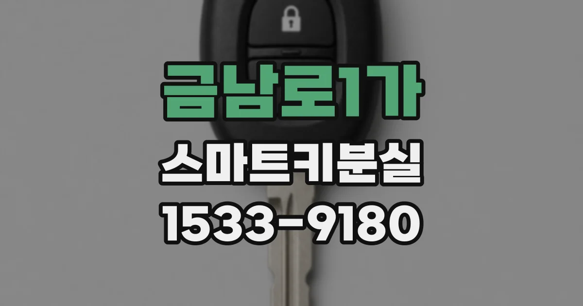 금남로1가 스마트키분실