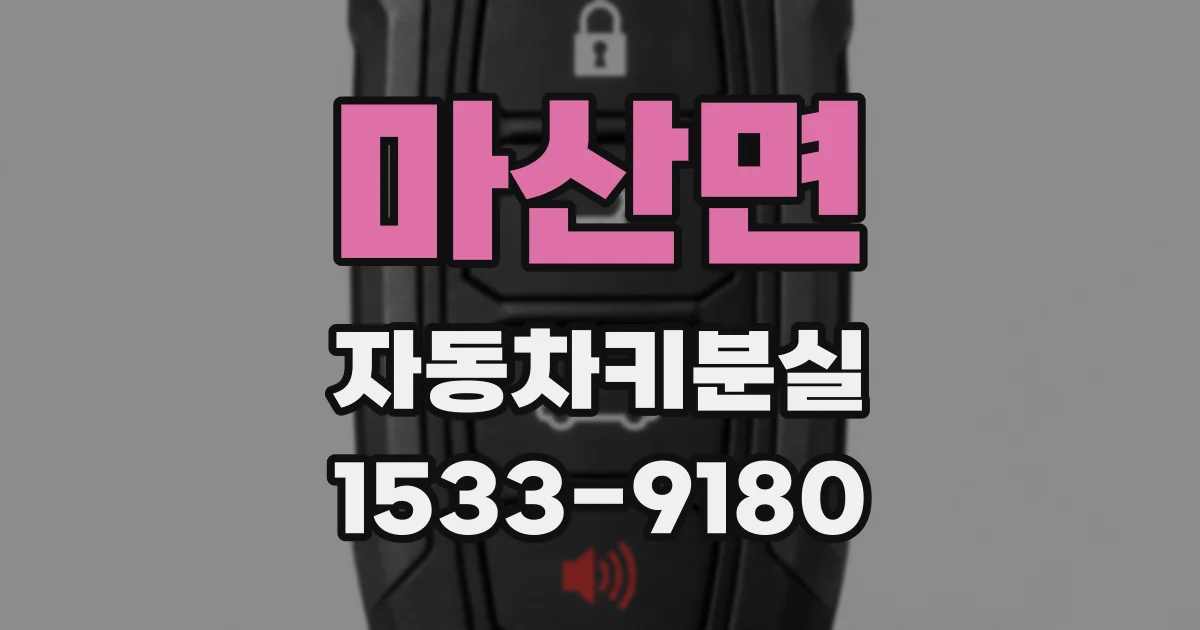 마산면 자동차키분실