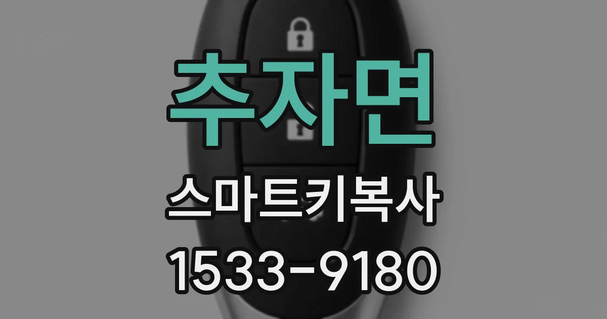 추자면 스마트키복사