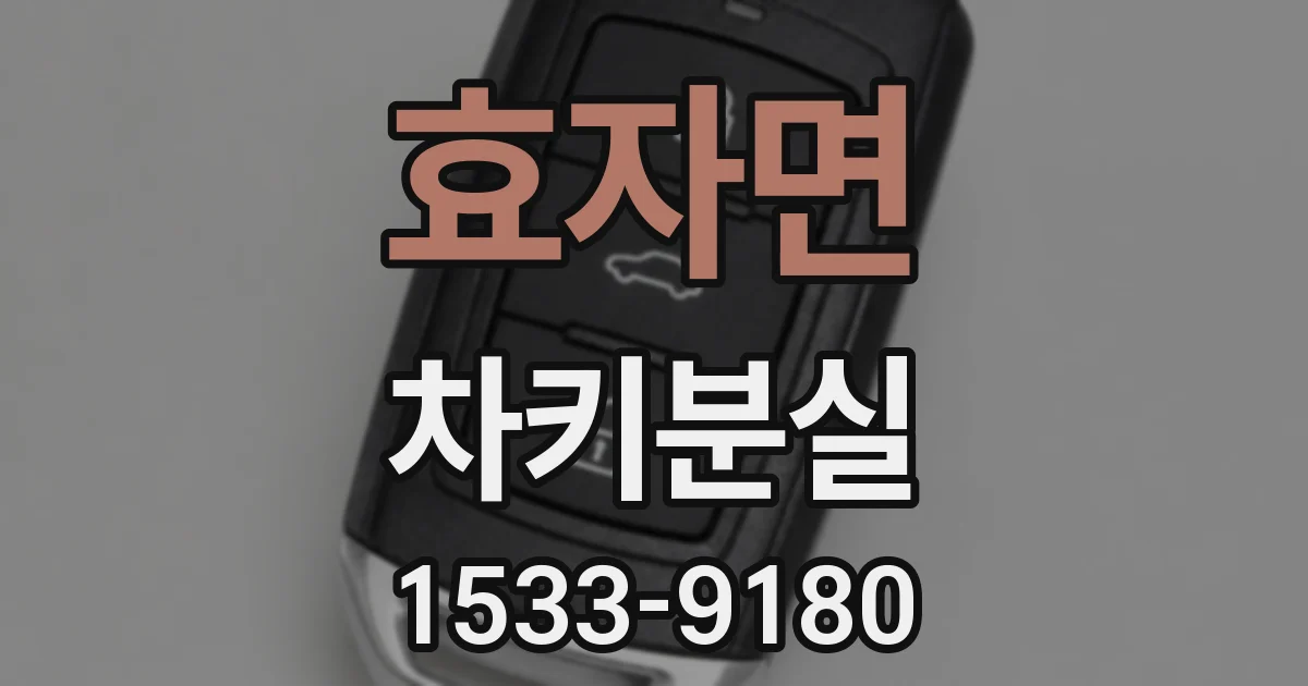 효자면 차키분실