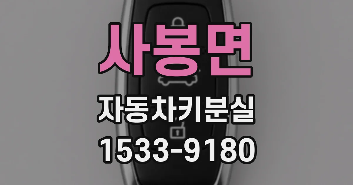사봉면 자동차키분실