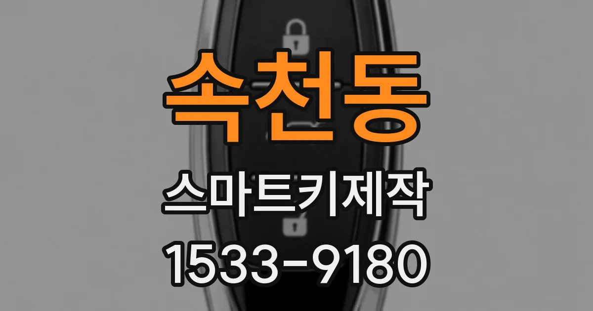 속천동 스마트키제작