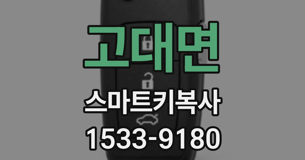 고대면 스마트키복사