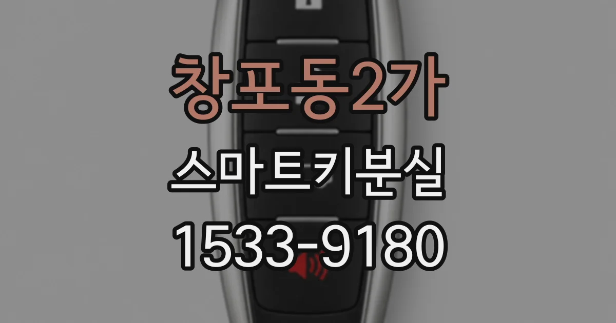 창포동2가 스마트키분실
