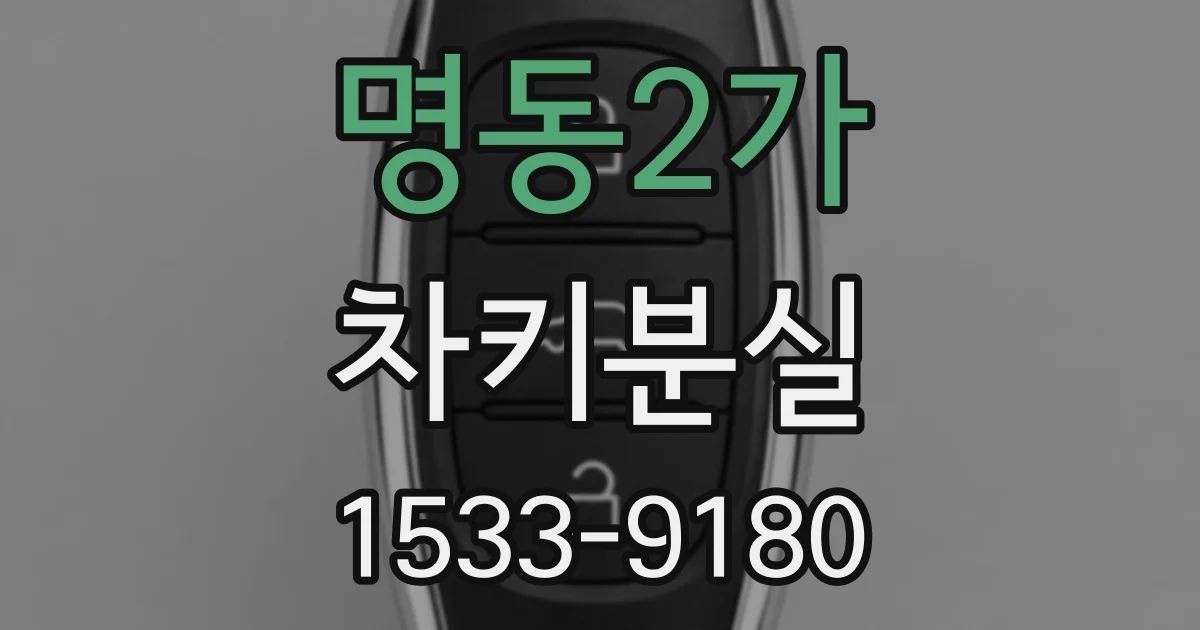 명동2가 차키분실