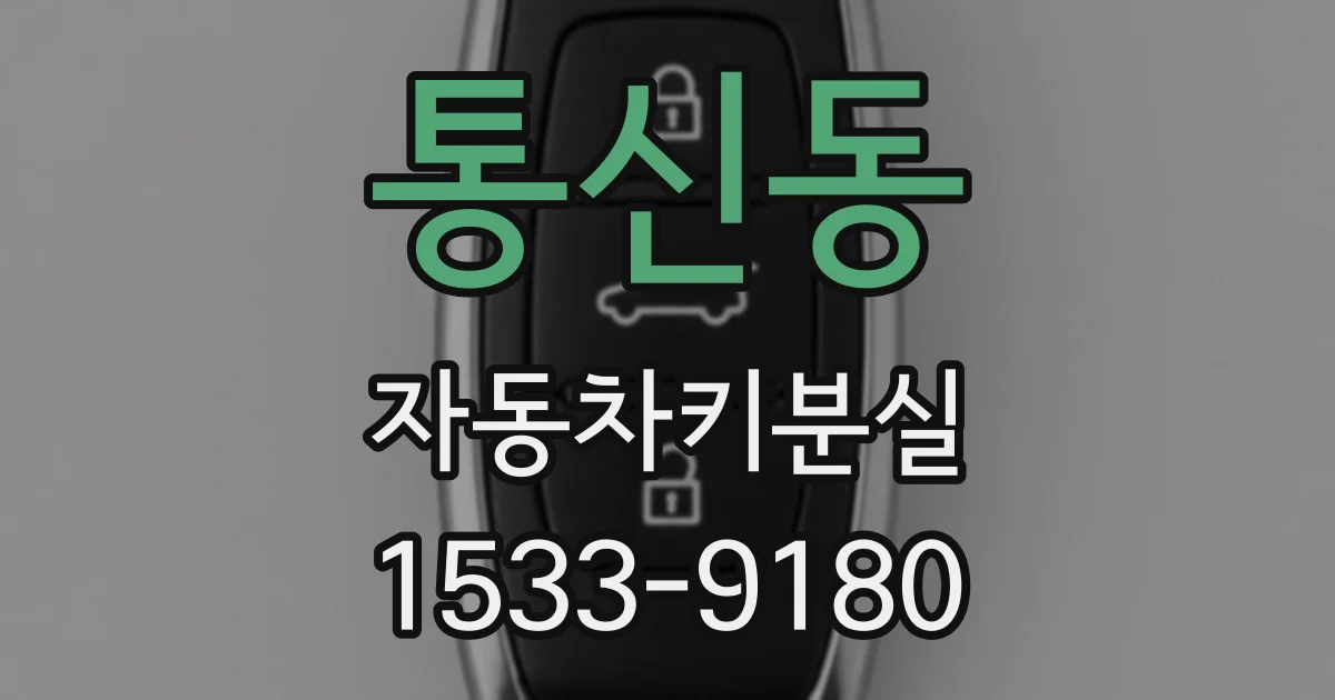 통신동 자동차키분실