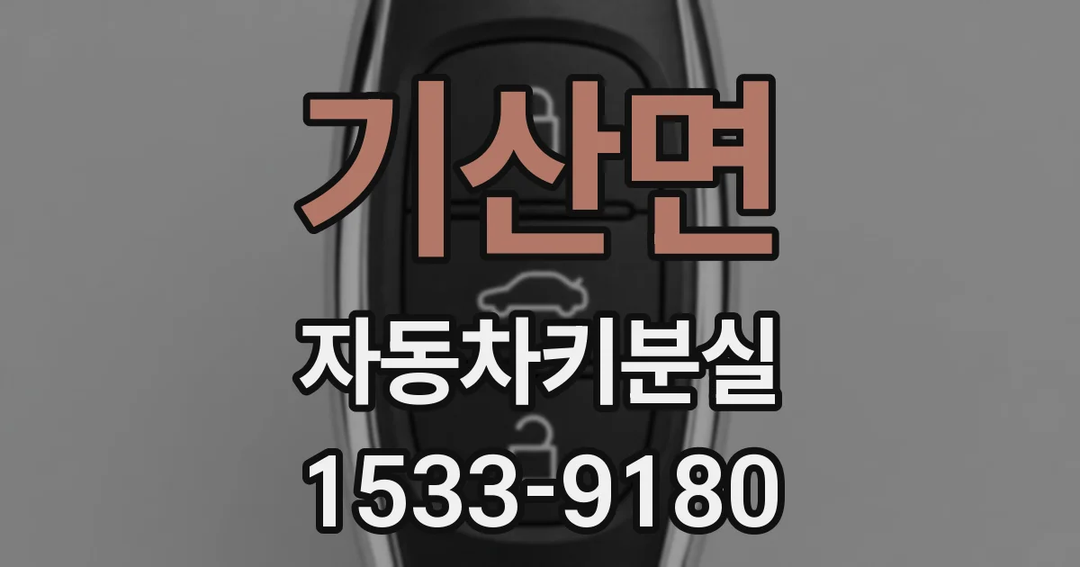 기산면 자동차키분실