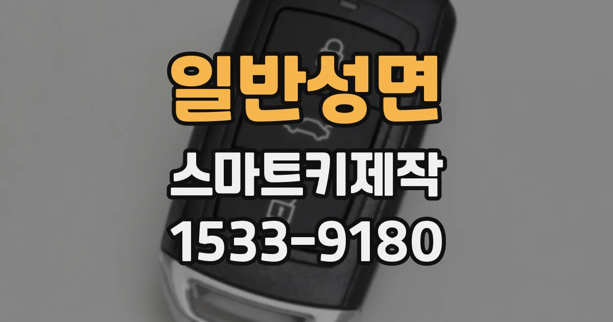 일반성면 스마트키제작