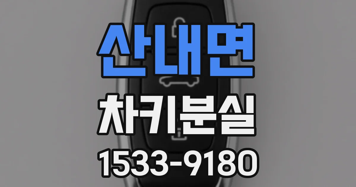 산내면 차키분실