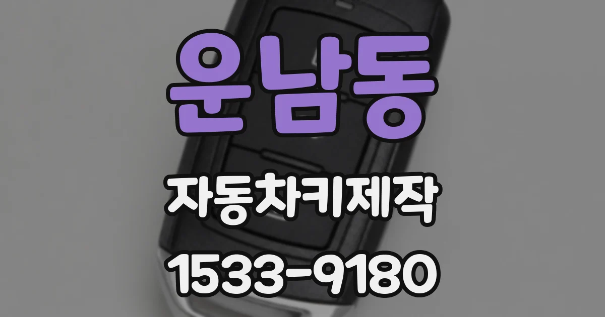 운남동 자동차키제작